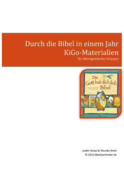 Durch die Bibel in einem Jahr KiGo-Materialien