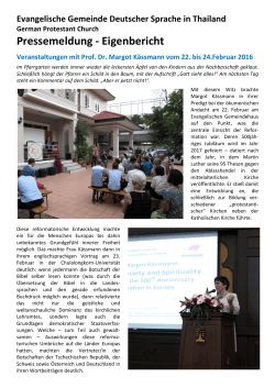 Bericht Besuch Prof. Kässmann Thailand 22.