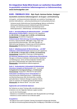 Ein integrativer Body-Mind Ansatz zur seelischen