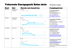 Veloroute Europapark Reise 2016 Eine Reise in 4 Tagen
