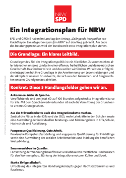 Ein Integrationsplan f&uuml;r NRW