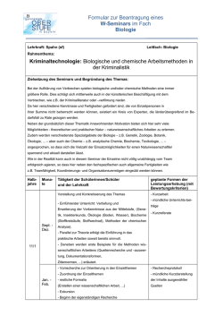 Eine Untergliederung der Formulare zur Beantragung eines W