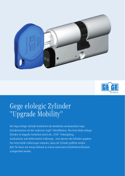 Gege elolegic Zylinder "Upgrade Mobility"