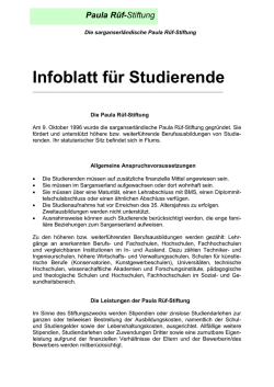 Die sarganserländische Paula Rüf-Stiftung