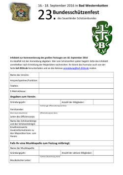Infoblatt f&uuml;r den Festumzug