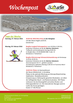Wochenpost aktuell - St. Martin am Tennengebirge