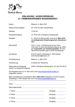 einladung / ausschreibung 21. firmenskirennen wasserngrat