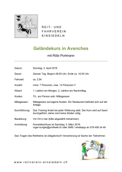 Ausschreibung - reitverein