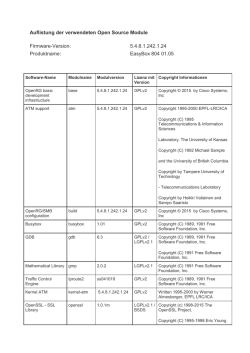 Liste der Open-Source-Komponenten