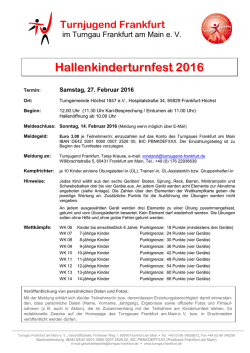 Hallenkinderturnfest - Turngau Frankfurt am Main
