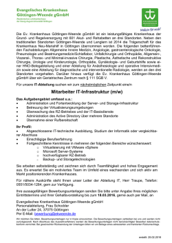 Mitarbeiter IT-Infrastruktur - Evangelisches Krankenhaus Göttingen