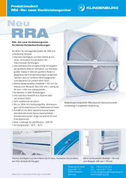 Produktneuheit RRA –Der neue Hochleistungsrotor