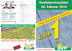 Kantonsratswahlen 28. Februar 2016