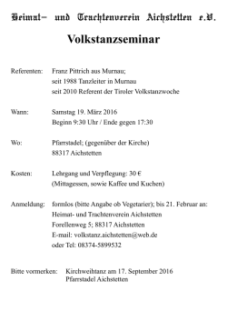 Info hier - Heimat- und Trachtenverein Aichstetten eV