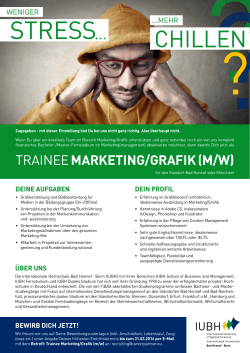 Trainee Marketing/Grafik (m/w) – Bad Honnef, München