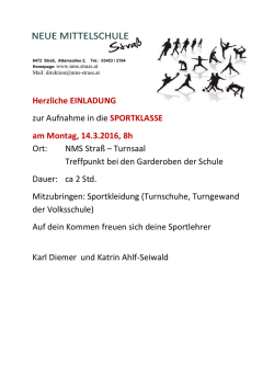 Herzliche EINLADUNG zur Aufnahme in die