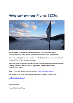 Hohenzollernhaus Pfunds 2123m