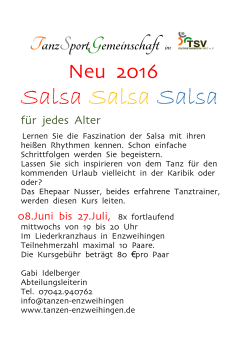 Salsa Salsa Salsa - Tanzen Enzweihingen
