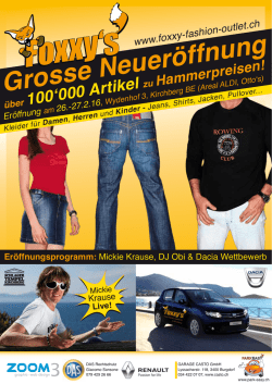 Grosse Neuer&ouml;ffnung - FOXXY Fashion Outlet