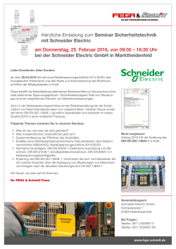 16:30 Uhr bei der Schneider Electric GmbH in Marktheidenfeld
