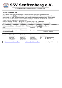 Infos/Einladung - bei SSV Senftenberg eV