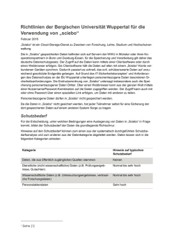 Empfehlungen für die Verwendung von Sync & Share NRW