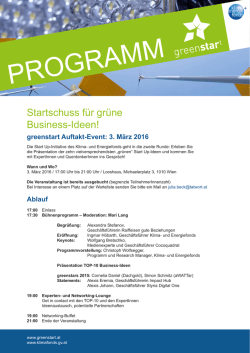 programm - Greenstart