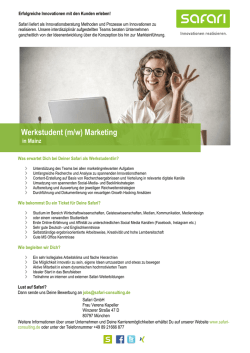 Werkstudent Marketing