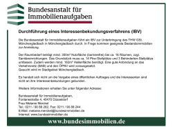 IBV in Moenchengladbach - Bundesanstalt f&uuml;r Immobilienaufgaben