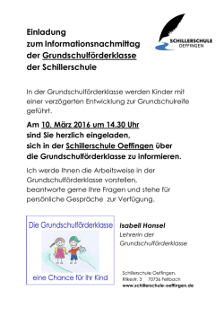 Grundschulf&ouml;rderklasse - schillerschule oeffingen