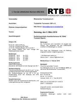 Ausschreibung 1. Test AN AK6-9 in Troidsorf am 05.03.