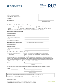 Endnote und Reference Manager - IT-SERVICES - Ruhr