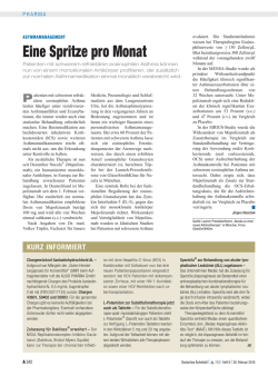 Eine Spritze pro Monat - Deutsches &Auml;rzteblatt