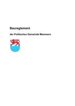 Baureglement - Gemeinde Mammern
