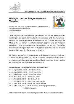 Tangomesse - Reformierte Kirche Münchenstein