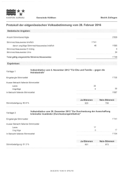 Protokoll der eidgenössischen Volksabstimmung vom 28. Februar