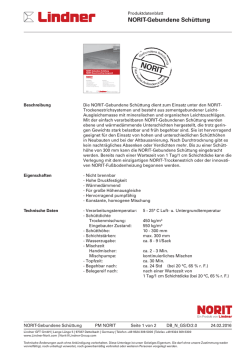 Produktdatenblatt NORIT