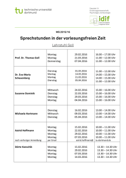 Sprechstunden&uuml;bersicht - Fakult&auml;t 12