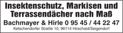 Insektenschutz, Markisen und Terrassend&auml;cher nach Ma&szlig;