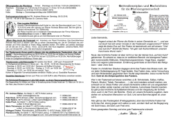 Gottesdienstplan und Nachrichten