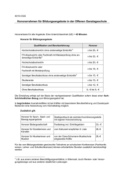 Honorarrahmen | PDF