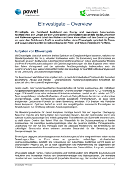 E!nvestigate &ndash; Overview - ior/cf-HSG