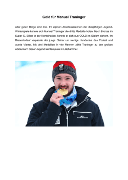 Gold f&uuml;r Manuel Traninger