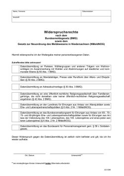 32.9.266 Widerspruchsrechte