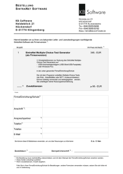 Vordruck - Multiple-Choice