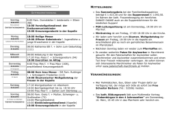 Gottesdienstordnung