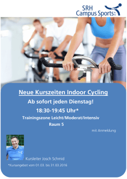 Aushang Indoor Cycling