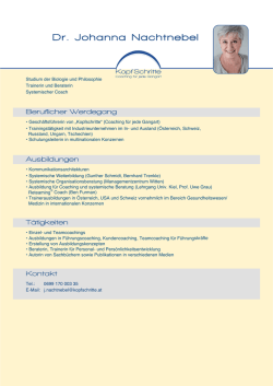Dr. Johanna Nachtnebel - KopfSchritte