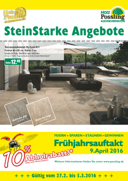 SteinStarke Angebote gültig vom 27. 2. bis 5. 3. 2016
