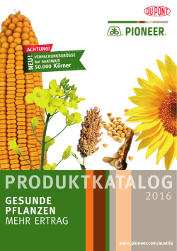 DuPont Pioneer Produktkatalog 2016